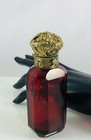 Antique Red Cut Glass With Repousse Gold Sterling Top Scent Perfume Bottle