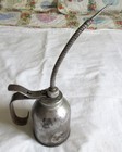 Vintage Eagle Hydraulic Thumb Pump Metal Oil Can W  Flexible Spout  29 Series 