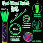 100 Pk 8  Glow Sticks Bulk Party Favors  Light Up Glow Necklaces   Bracelets In 