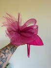 Karen Millen Pink Fascinator Hat Headpiece 100  Natural Fibres Wedding Race Day