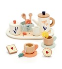 Pairpear Wooden Tea Set For Kids  19 Pieces Pretend Play Tea Party     Fast Ship
