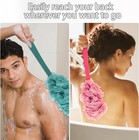 2pack Back Scrubber For Shower Loofah Sponge Brush Exfoliating Body Long Handle