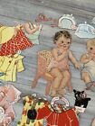 Vtg Baby Sisters Paper Dolls Cutouts Baby Sue Mary Lou 1940s Original   23 