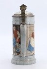 Mettlach  2880 Lidded Beer Stein 1 2 Litters
