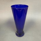 Cobalt Blue Glass Vase 11 7 8  High
