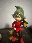 Vintage Homco Set 3 Christmas Pixies Elves Elf With Mushrooms Bunny Deer  5215
