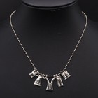 Tous Silver Necklace Clothing Design Cute Elegant Jewelry Gift Accessories E980