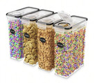1pc 4   pack Airtight Cereal Dispenser     Clear Pantry Storage Canisters - New