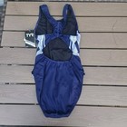Tyr Durafast Elite Women s Phoenix Maxfit 1 Pc Swim Navy white Sz 38 New