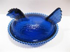 Hen On Nest  Blue  7   This Is New But Patterned From Indiana Glass Hen