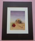 Grateful Dead Europe 1981 Tour Stanley Mouse Skull Roses Art Print Matted 11x14
