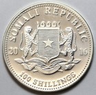 2016 1oz Somali Republic 100 Shillings Silver African Elephant - Wildlife Series