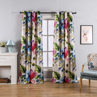 Colorful Floral Printed Window Curtain Panel 84 Inch Elegant Room Decor 1 Piece