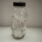 Vintage Hazel Atlas Glass Piggy Bank Brother Can You Spare A Dime  8127 With Lid