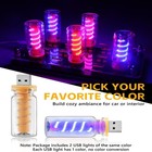 2pcs Plug In Usb Car Interior Ambient Lights Mini Spiral Led Usb Night Lights