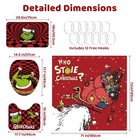 Rugs Non Slip Mat 4pcs Christmas Shower Curtain Sets With Toilet Lid Cover Shape