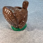 Vintage Ceramic Turkey Candle Holder Atlantic Mold Thanksgiving Taper Figurine