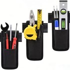 2 Pcs Belt Pen Holder  Multifunctional Adjustable Tool Bag Pencil Pouch  Black