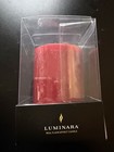 New Luminara Holiday Christmas Burgundy Pillar Candle 3x4 5  Flameless Timer Red