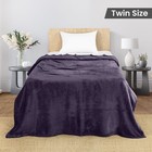 Purple Fleece Blanket Twin Size Lightweight Fuzzy Soft Anti-static Microfiber   