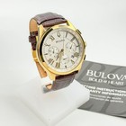 Bulova Classic Wilton 97b169 Gold-tone Chronograph   White Dial Men s Watch 46mm