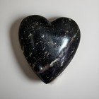 Vintage 1970s Carved Marble Stone Heart Shaped Paperweight 3    Art Decor