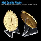 50x Coin Display Stands Paper Trading Card Easel Small Size Holder Clear Plastic