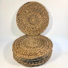 Natural Woven Rattan Seagrass Chargers Placemats 12    Round 1 3    Thick Set  Of 8