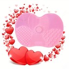 Pink Apple Silicone Scrub Pad With Suction Cup  Valentine Gift For Women