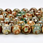 Tibetan Dzi Agate Etched Eye Mala Antique Boho Round 8mm 10mm Beads  d519 