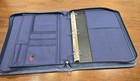 Vintage 1 5    3-ring Binder 1990s Denim  Embroidery Lady Bugs Design 