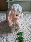 Vintage Rubens Ceramic Lamb Planter Pastel Baby Nursery Decor