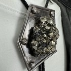 Tremendous Vintage Pyrite Cluster Sterling Silver Southwestern Bolo Tie