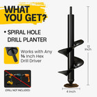 Garden Auger Drill Bit For Planting     4 X 12 Inch - Umbrellas And Fences Auger P