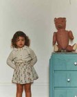 Emile Et Ida Agate Smocked Skirt  Ecru Cotton  Floral Pull On  Mini Girl s 4