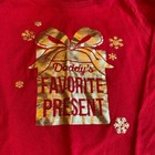 The Childrens Place Girls Shirt Top Long Sleeve Sz 18-24 M Red Holiday Christmas