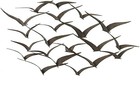 Wall Art Black Flying Birds Metal Sculpture Display Hanging Beach Theme Decor