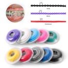 10pc Dental Orthodontic Elastic Rubber Power Chain Braces Bands Short long close