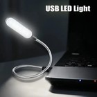 2x Usb Laptop Computer Pc Reading Lights Metal Flexible Bendable White black