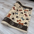 Custom Size Anti-slip Pet Paw Bone Runner Rugs 26 Inches Wide