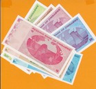 Zimbabwe Set 1 5 10 20 50 100 500 Dollars 2009 Unc P-92 93 94 95 96 97 98