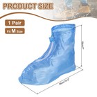 Waterproof Shoes Cover M Overshoes Rain Galoshes With Zipper Blue