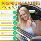 Car Seat Cushion With Back Support Pillow  Memory Foam  Black   Memory Foam Car