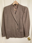 Vintage 1970   s  1974-dated Brown Plaid Sport Coat  Sears   Roebuck  44s