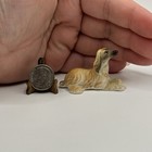 Vintage Mcm Bone China Miniature Afghan Hound Dog Figurine Aninal Trinket