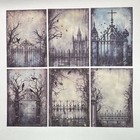 Dark Castle Paper Sheets Gothic Halloween Scrapbooking Junk Journals Collage