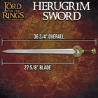 Lord Of The Rings Herugrim Sword Battle Forged Edition   Offically Licensed