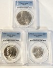 1976 S Silver Set Pcgs Graded Ms 66 Complete Uncirculated 3 Coin Set  1 50c 25c