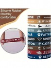 20pcs Christian Bible Verse Silicone Bracelets Religious Scripture Wristbands Us