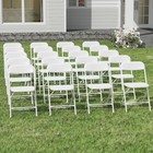 20 White Folding Chairs  350 Lbs Weight Capacity  Portable Chairs